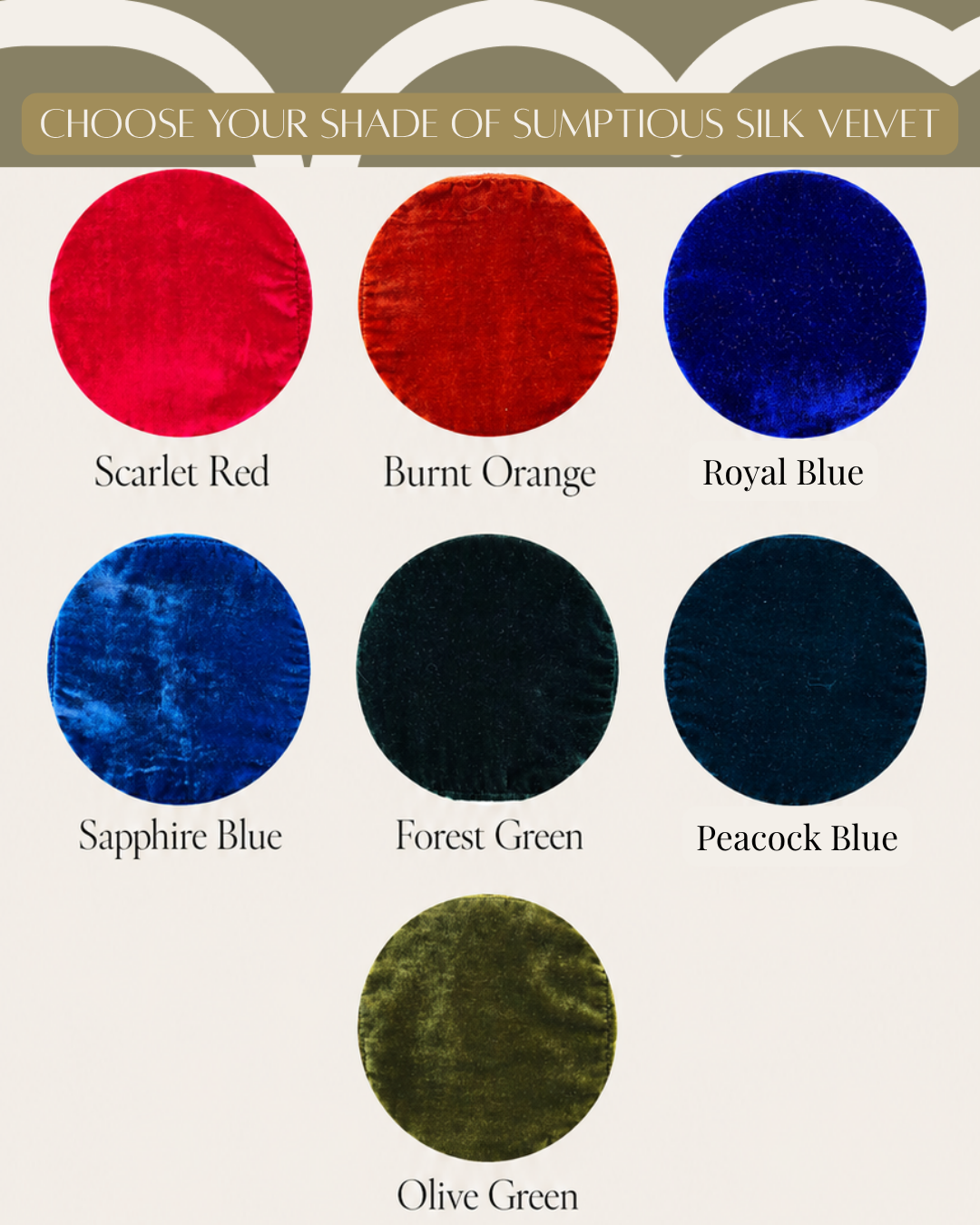 Silk Velvet Statement Mirror — 74 and 88 cm