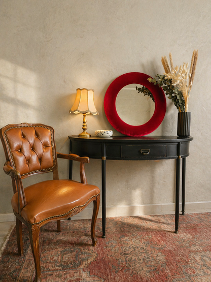 Scarlet Red Velvet Mirror