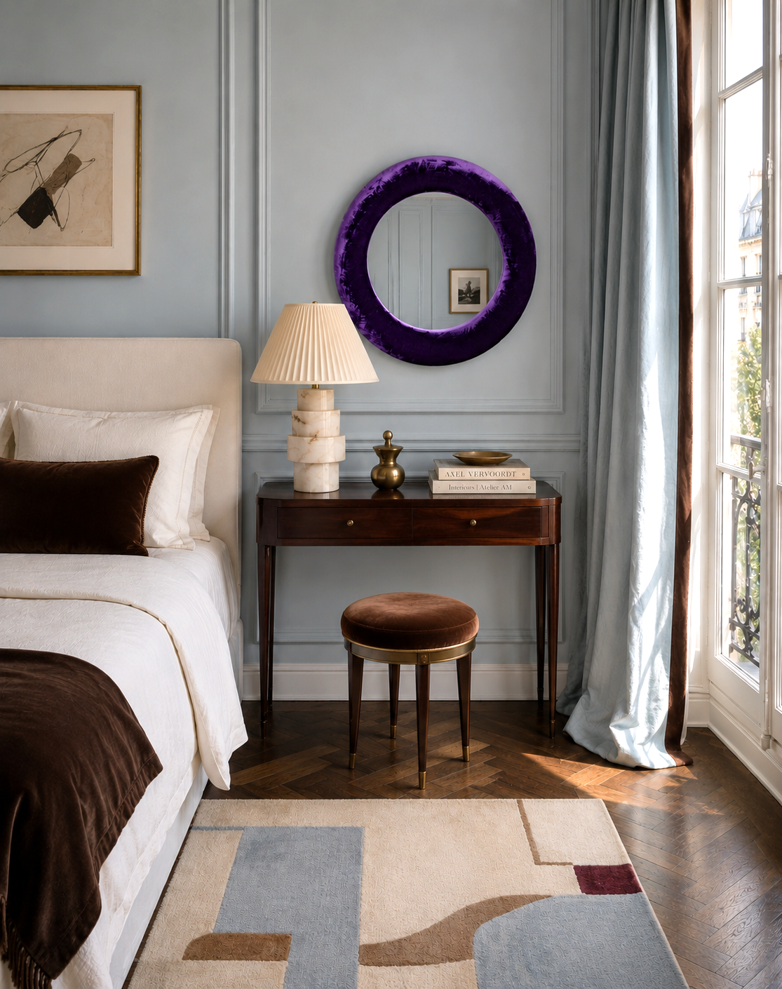 Amethyst Velvet Mirror