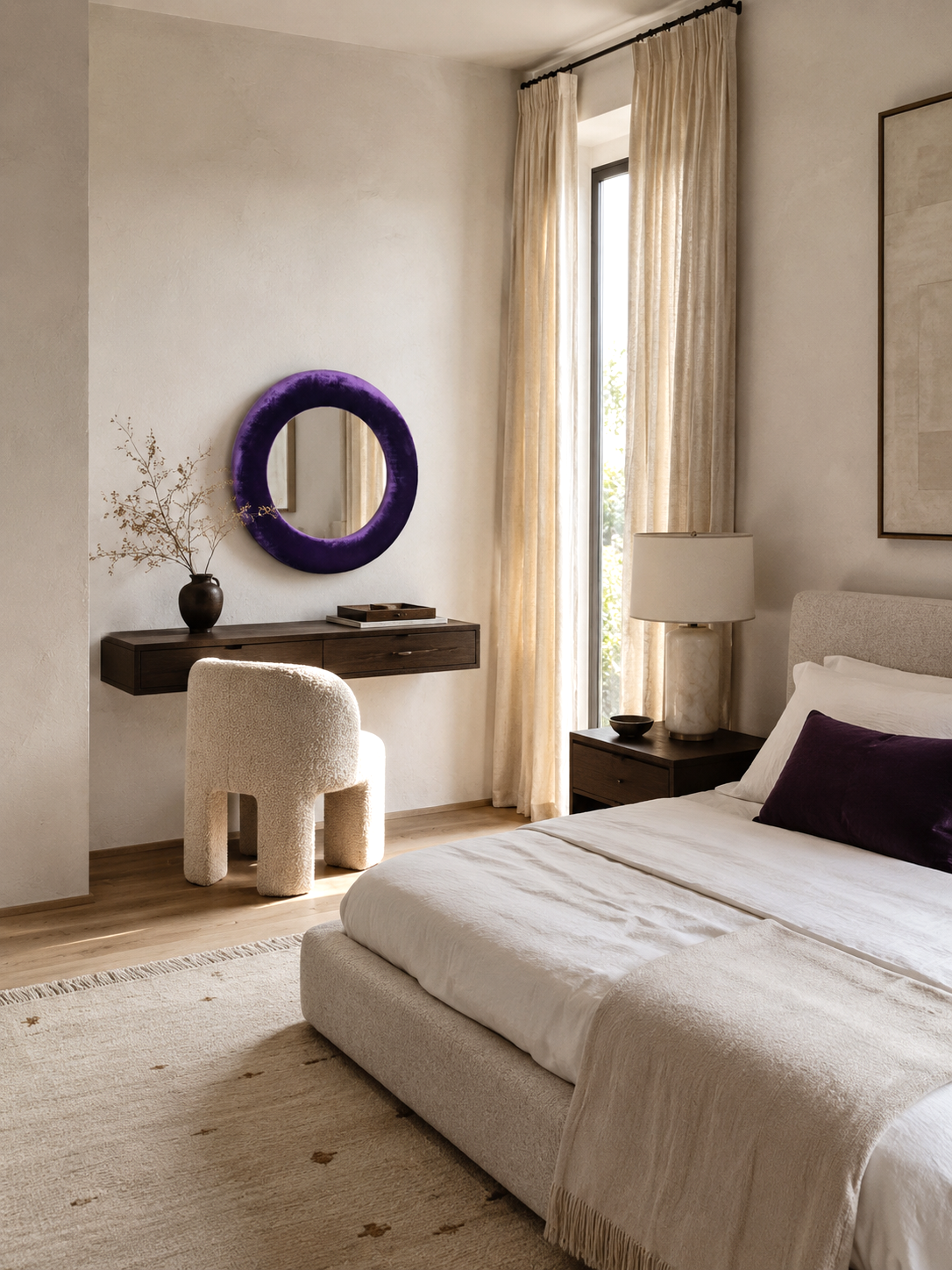 Amethyst Velvet Mirror