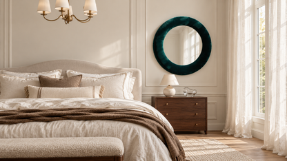Premium European Cotton Velvet Mirror in 74 and 88cm