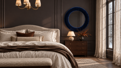 Premium European Cotton Velvet Mirror in 74 and 88cm