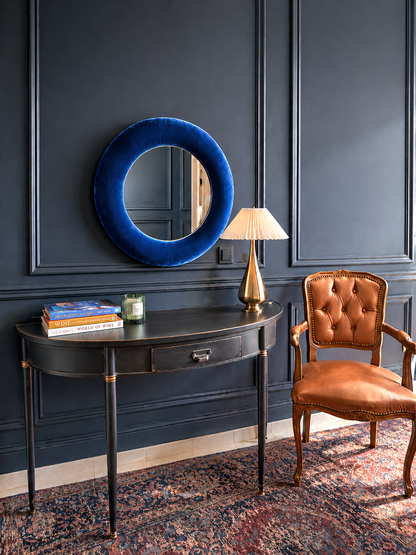 Sapphire Blue Velvet Mirror