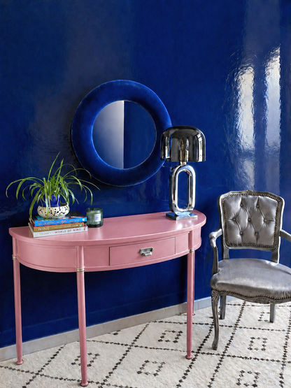 Sapphire Blue Velvet Mirror
