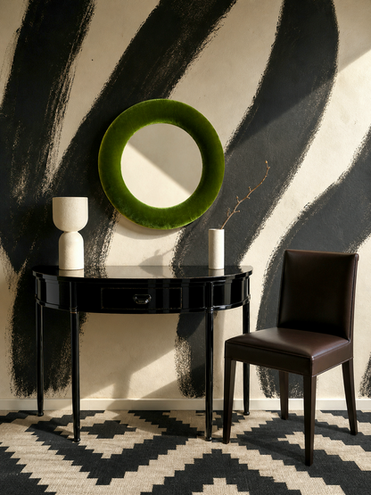 Olive Green Velvet Mirror