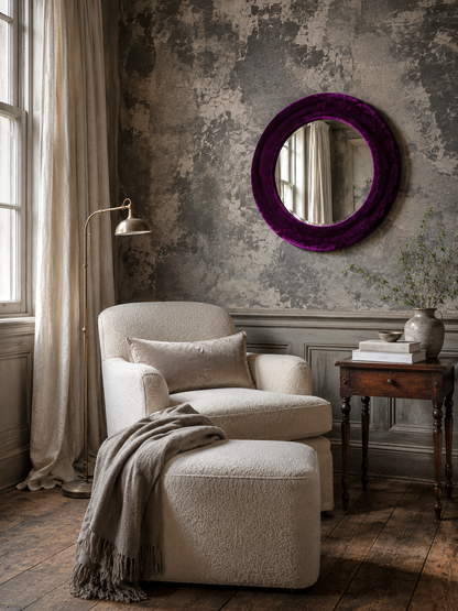 Deep Purple Velvet Mirror