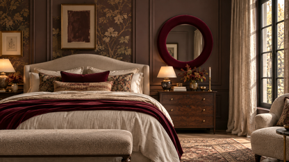 Premium European Cotton Velvet Mirror in 74 and 88cm