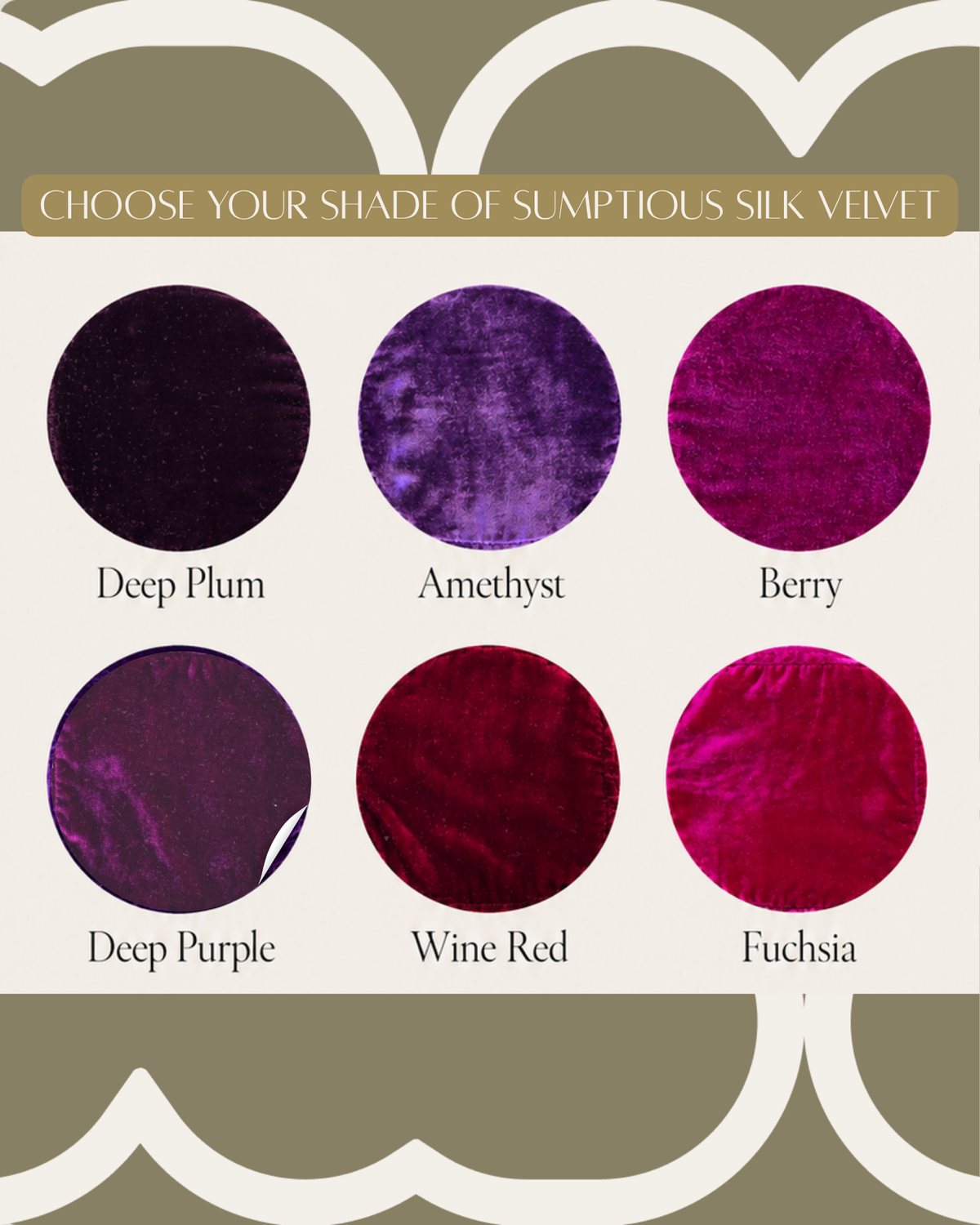 Silk Velvet Statement Mirror — 74 and 88 cm