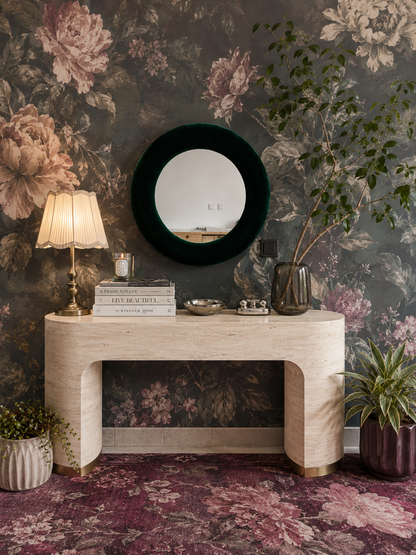 Forest Green Velvet Mirror
