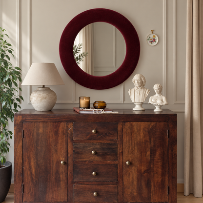 Premium European Cotton Velvet Mirror in 74 and 88cm
